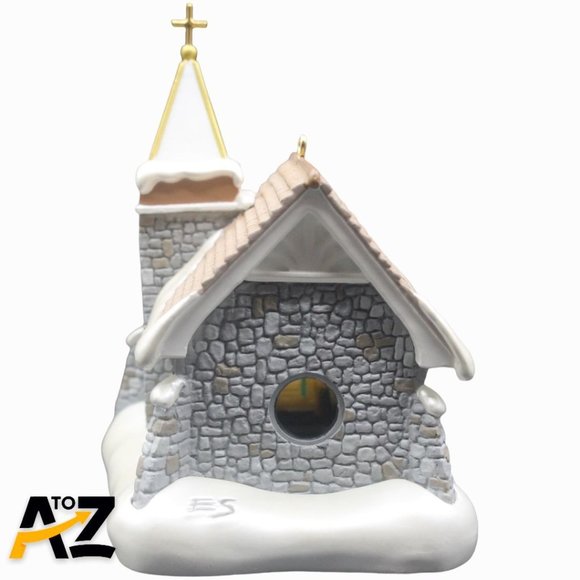 Hallmark Magic Ornament 2003 Fieldstone Church Candlelight Services #6 In Series - Picture 6 of 12